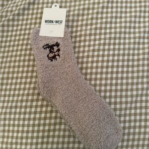 NWT Worn/West Cozy Embroidered Western Socks